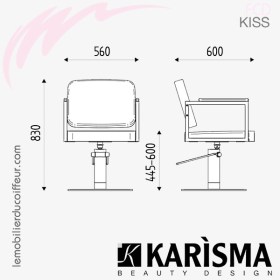 KISS | Fauteuil de coupe (dimensions) | Karisma