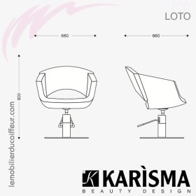 FAUTEUIL DE COUPE - LOTO (Dimensions) Karisma