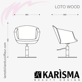 FAUTEUIL DE COUPE - LOTO WOOD (Dimensions) Karisma