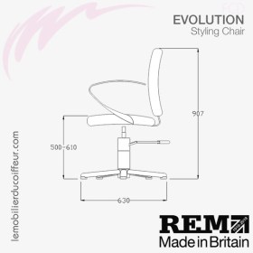 Fauteuil de coupe | Evolution Baltic  (Dimensions) REM