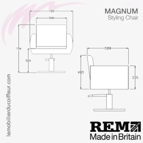 Fauteuil de coupe | Magnum (Dimensions) REM