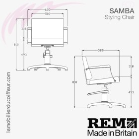 Fauteuil de coupe | Samba (Dimensions) REM