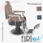 Fauteuil Barbier | PERSONNALISÉ (Marron/Gris) | Eurostil