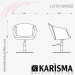 FAUTEUIL DE COUPE - LOTO WOOD (Dimensions) Karisma