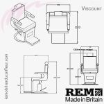 Viscount fauteuil barbier (Dimensions) REM