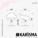 CLOE | Fauteuil de coupe Dimensions | Karisma