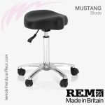 MUSTANG Noir | Tabouret de coiffeur | REM