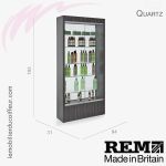 QUARTZ Salon (Dimensions) | Meuble expo | REM