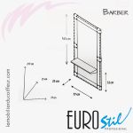 Miroir Barbier | BARBER (Dimensions) | Eurostil