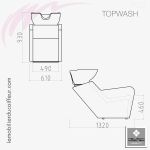 BACS DE LAVAGE - TOPWASH Dimensions Nelson Mobilier