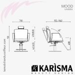 FAUTEUIL DE COUPE -  MOOD UNISEX (Dimensions) Karisma