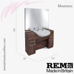 Coiffeuse Barbier | MAVERICK Dimensions | REM