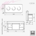 IDESK (Dimensions) | Meuble de caisse | Nelson mobilier