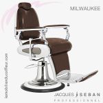 Milwaukee fauteuil barbier brun J.SEBAN