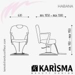 Habana (Dimensions) fauteuil barbier KARISMA