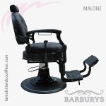 Fauteuil Barbier | MALONE (Noir profil) | Barburys