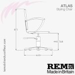 Fauteuil de coupe | Atlas Baltic (Dimensions) REM