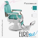 Fauteuil Barbier | PERSONNALISÉ  (Jade/Blanc) | Eurostil