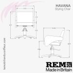 Fauteuil de coupe | Havana (Dimensions) REM