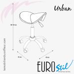 URBAN (Dimensions) | Tabouret de coiffeur | EUROSTIL
