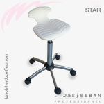 STAR | Blanc | Tabouret de coiffeur | Jacques SEBAN