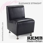 Fauteuil d&#39;Attente | ELEGANCE Droit noir | REM