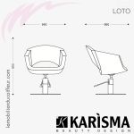 FAUTEUIL DE COUPE -  LOTO  (Dimensions) Karisma