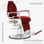 Milwaukee fauteuil barbier rouge J.SEBAN