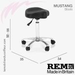 MUSTANG (Dimensions) | Tabouret de coiffeur | REM