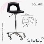 SQUARE Exclusive | Tabouret de coiffeur | SIBEL Furniture