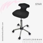 STAR | Noir | Tabouret de coiffeur | Jacques SEBAN