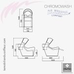 BACS DE LAVAGE - CHROMOWASH Dimensions Nelson Mobilier