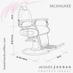 Milwaukee fauteuil barbier (Dimensions) J.SEBAN