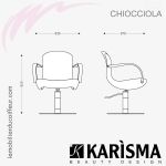 FAUTEUIL DE COUPE - CHIOCCIOLA (Dimensions) Karisma