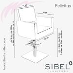 Fauteuils de coupe Felicitas (Dimensions) | Sibel